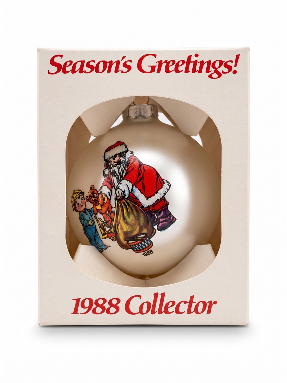 Campbell’s soup seasons greetings 1988 holiday Christmas ornament. Campbells kid